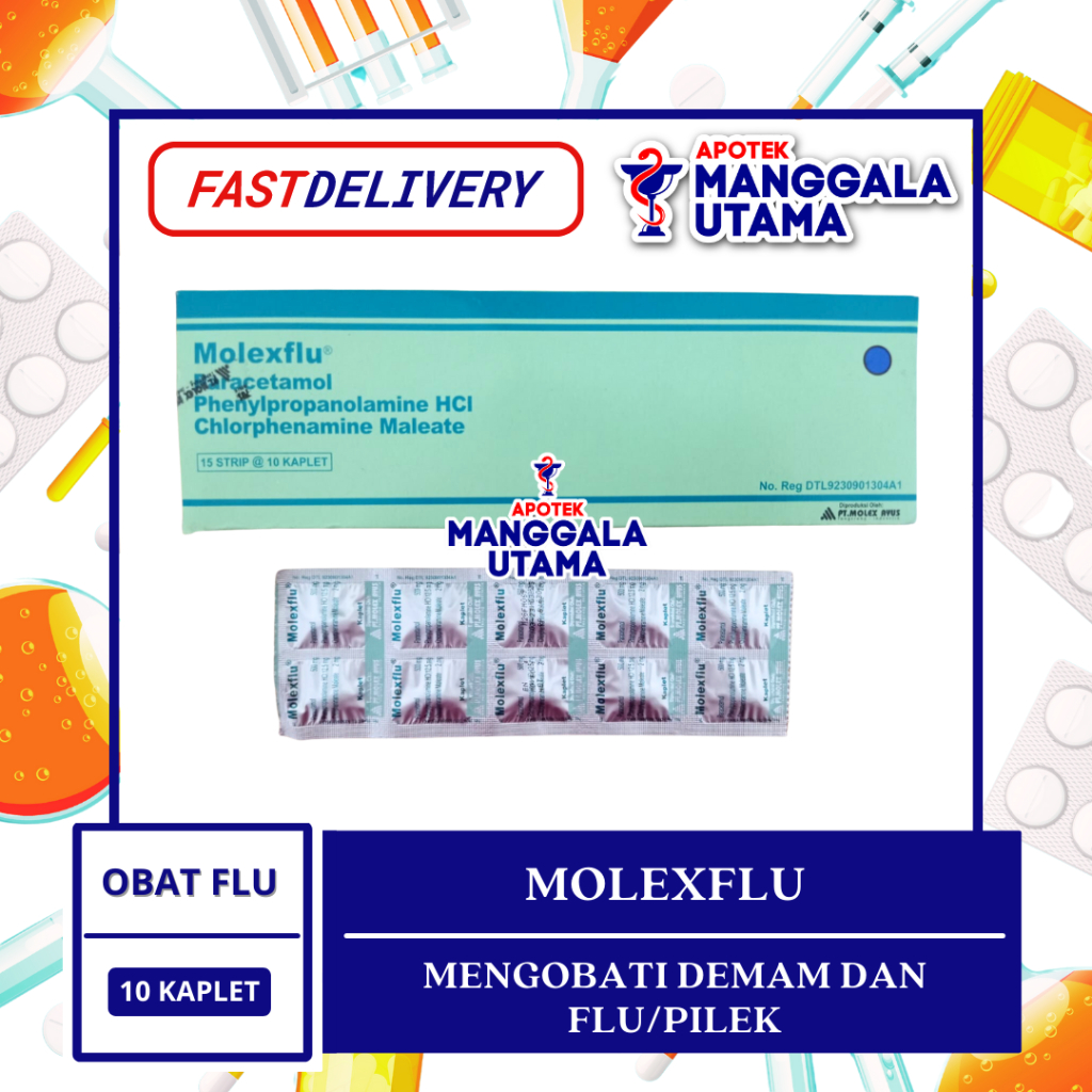 MOLEX FLU PER STRIP ISI 10 TABLET