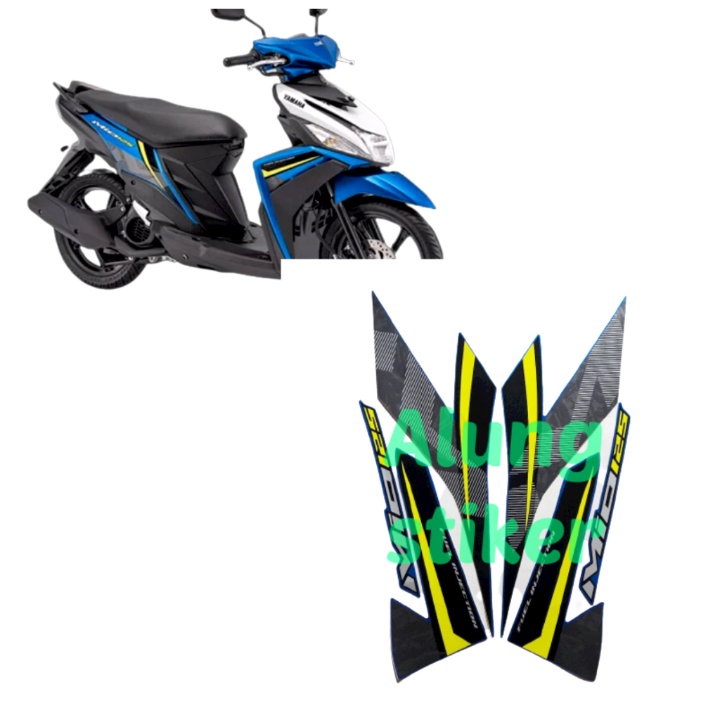 STIKER STRIPING MOTOR MIO M3 125 2019 BIRU STANDAR
