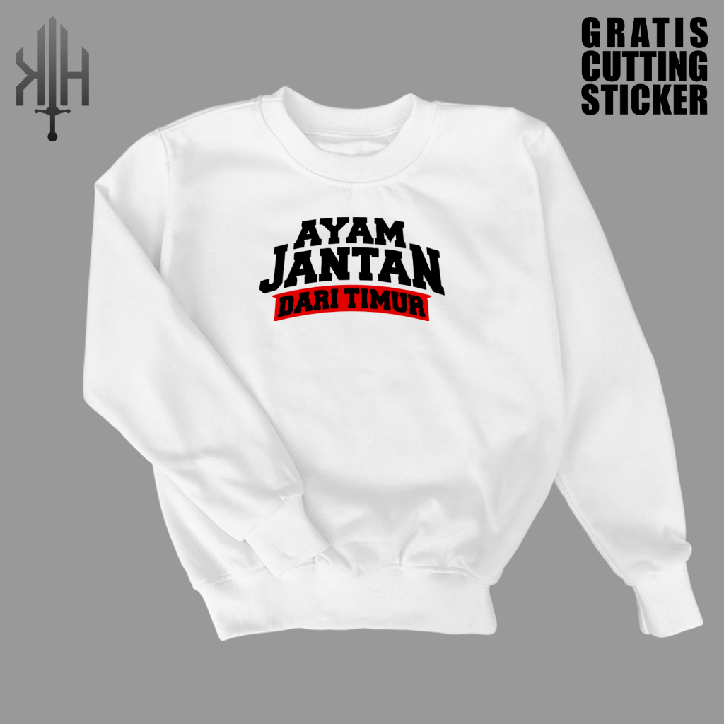 Crewneck Sweater Ayam Jantan Dari Timur PSM Makassar-Crewneck Pria-Sweater Wanita
