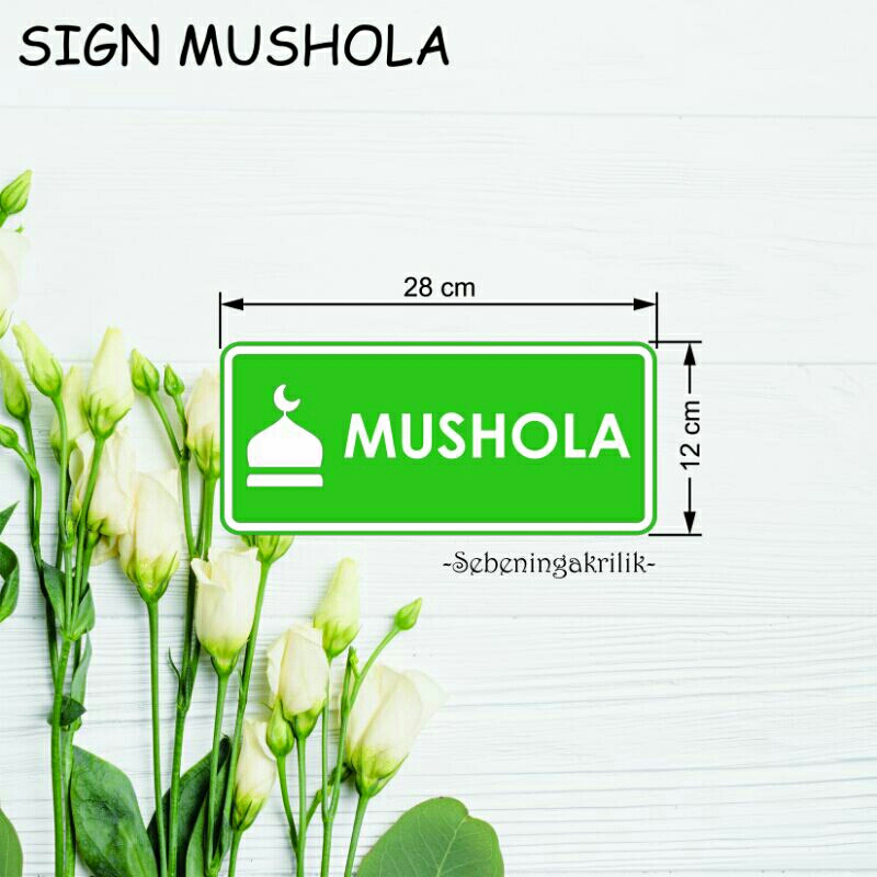 Papan Mushola | Sign papan Mushola | Rambu Sign Papan nama Mushola