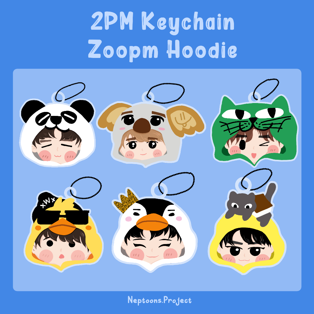 Gantungan kunci 2PM ZOOPM hoodie fanart (PRE ORDER)