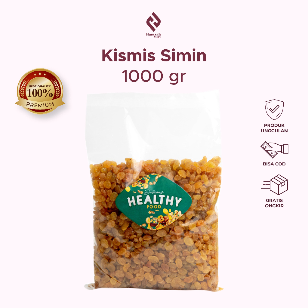 

Kismis Mutiara Manis 1 Kg / Kismis Raisin Star / Kismis Golden Oleh Oleh Haji Umroh