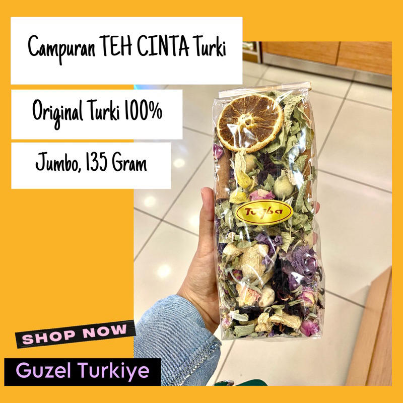 

Teh Cinta (Campuran) ORIGINAL TURKI 100% Teh Bunga Mix Buah 135 Gram