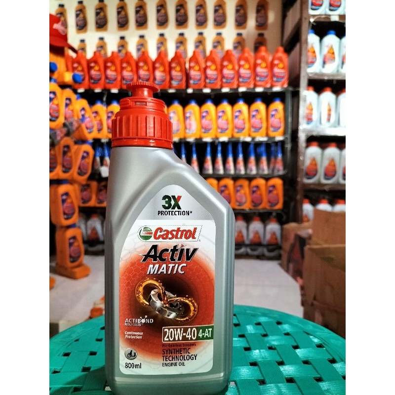 Oli Castrol Active Matic 20W-40 0.8ML dan 10W-30 aktf matic+KEMASAN BARU
