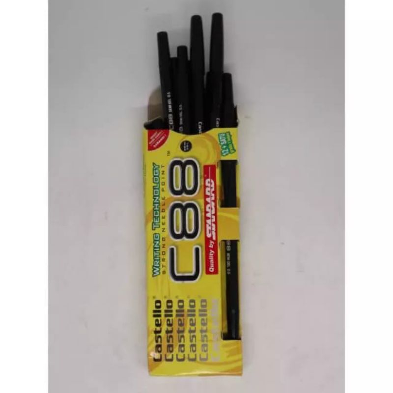 

Bolpoin C88 Hitam perbbox isi 12+1
