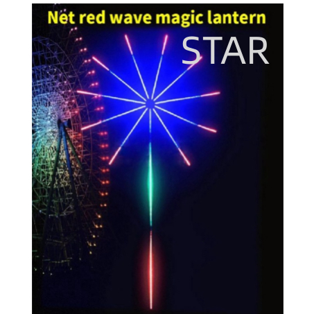 LAMPU STRIP LED KEMBANG API 5050 RGB BENTUK KEMBANG API DENGAN MUSIC UNTUK DEKORASI / LED 5050