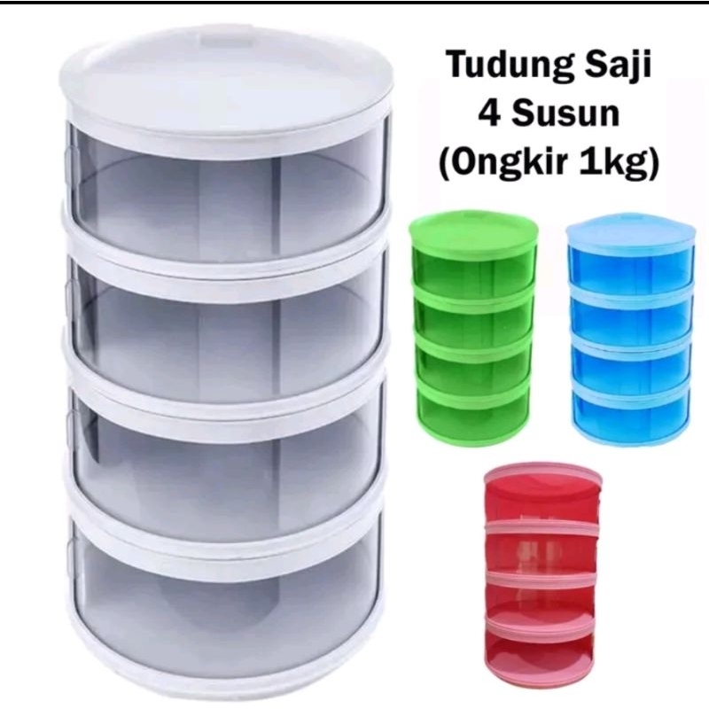 Tudung saji plastik 4 susun tingkat