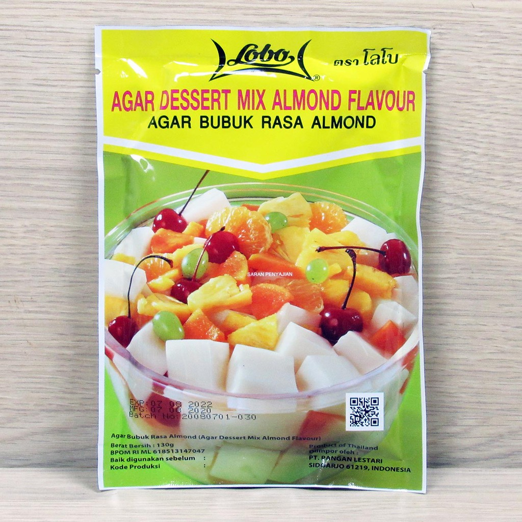 

LOBO Agar Dessert Mix Almond Bubuk Puding Instant THAILAND 130 gram