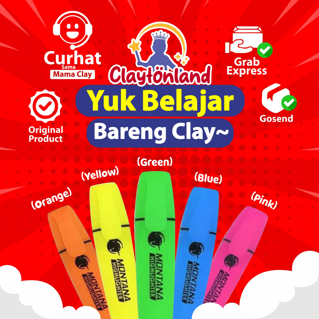 

Stabilo Highlighter Colour Montana SH-1 / Stabilo Montana Warna Warni ECER 1 Pcs
