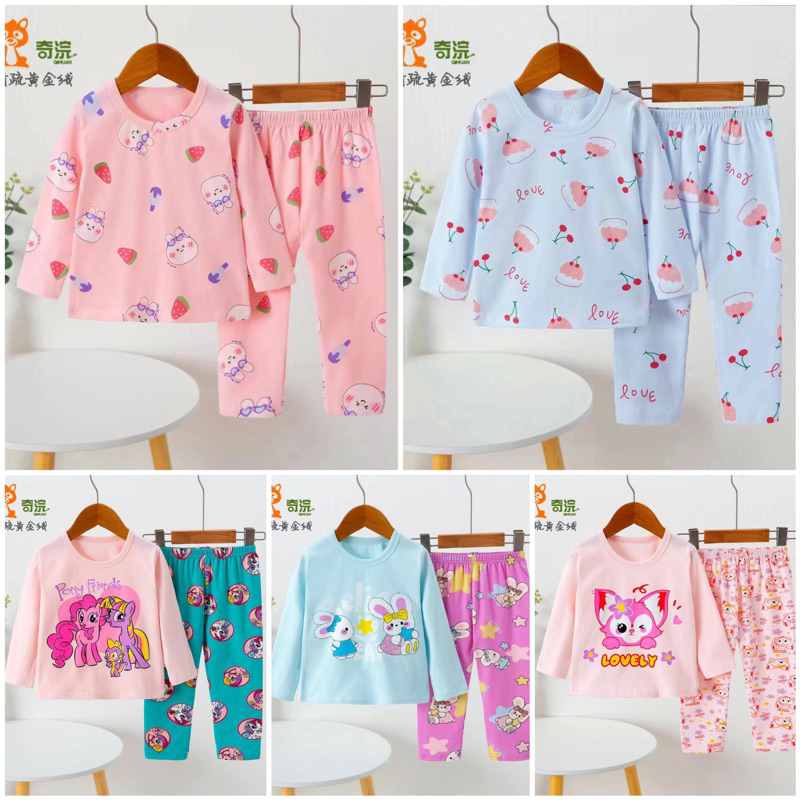 Piyama Anak Impor Lengan Panjang ku bao Girl 7