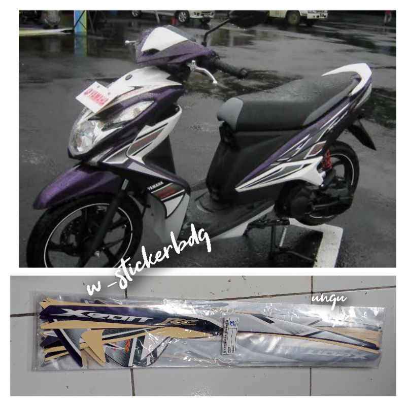 Striping Stiker Lis Bodi Yamaha Xeon RC 2012 2013 Ungu