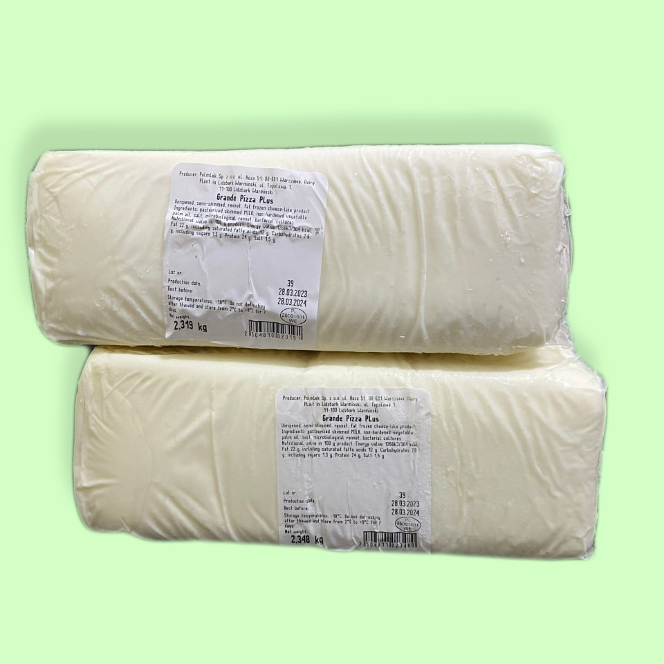 

MOZARELLA POMLEK PIZZA TOPPING BLOK BERAT 2,3 KG LEBIH