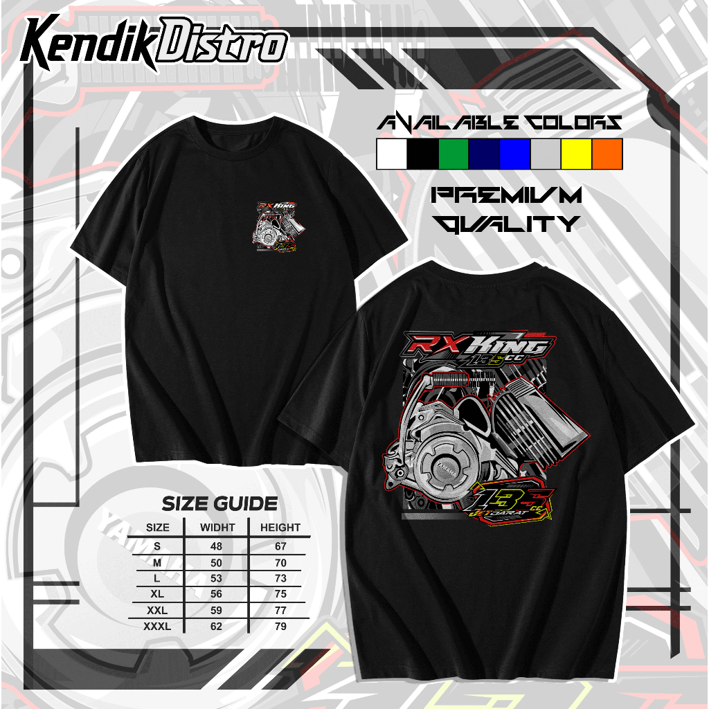 KAOS KEREN DESAIN MESIN RX KING PREMIUM MURAH