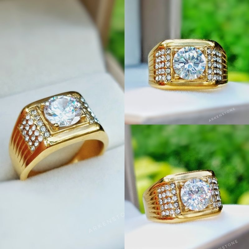 Cincin Permata Diamond Moissanite Eksklusif+Sertifikat