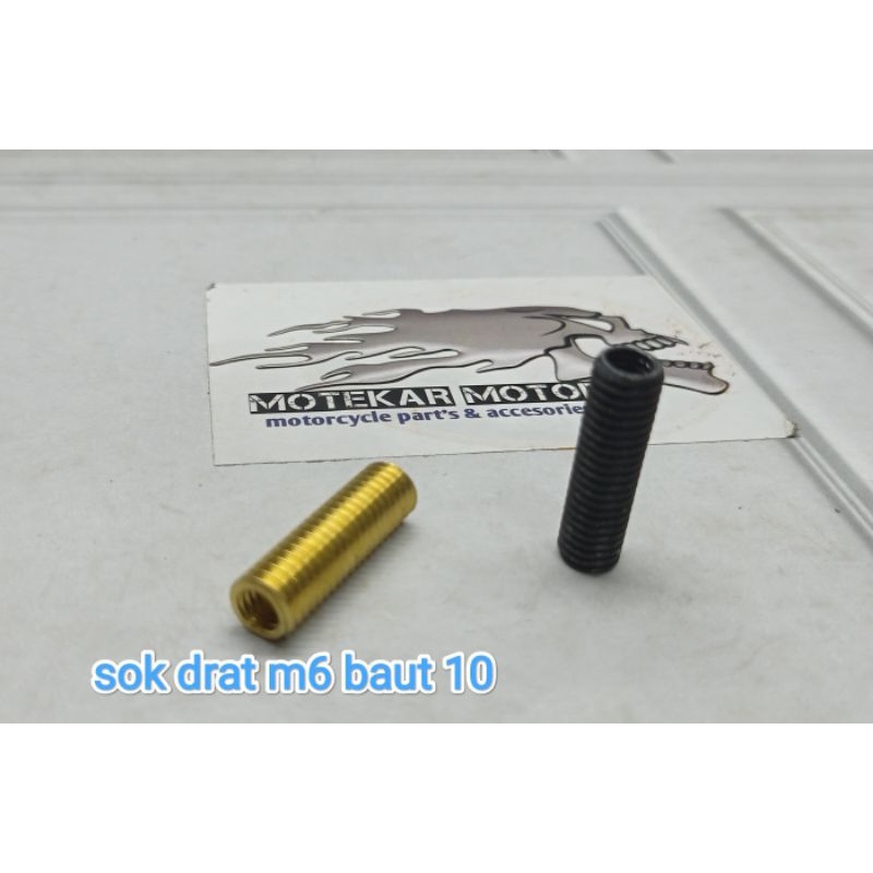 Sok drat m6 baut 10