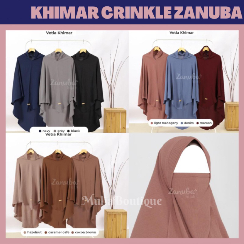 Talia Zanuba Hijab Official Jilbab Crinkle