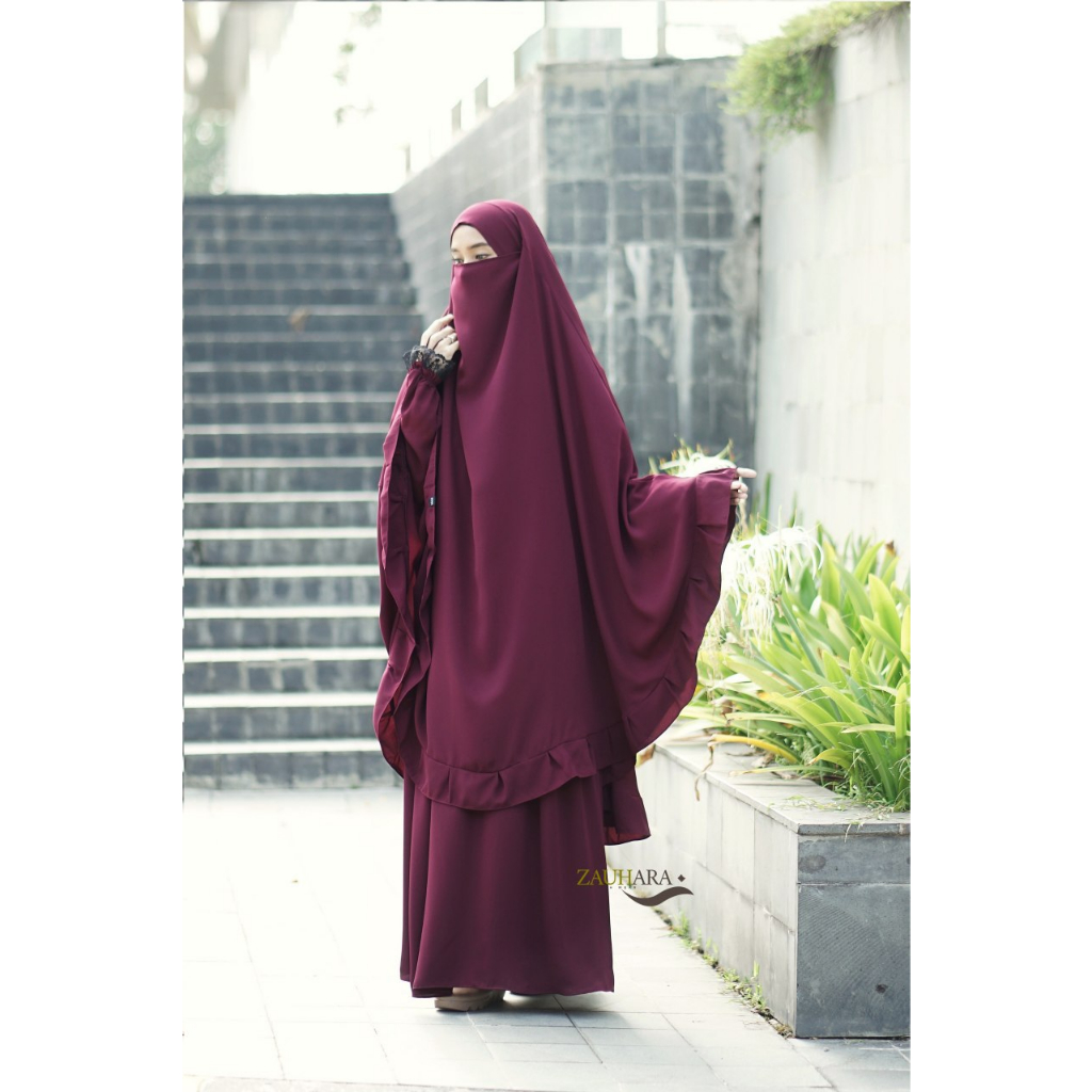 set Gamis French Khimar  Salma Reborn by Zauhara