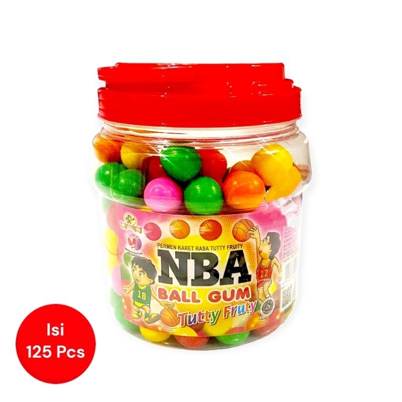 

Permen Karet Jadul NBA Bubble Gum Tutty Fruity Isi 125 Butir | Ball Gum