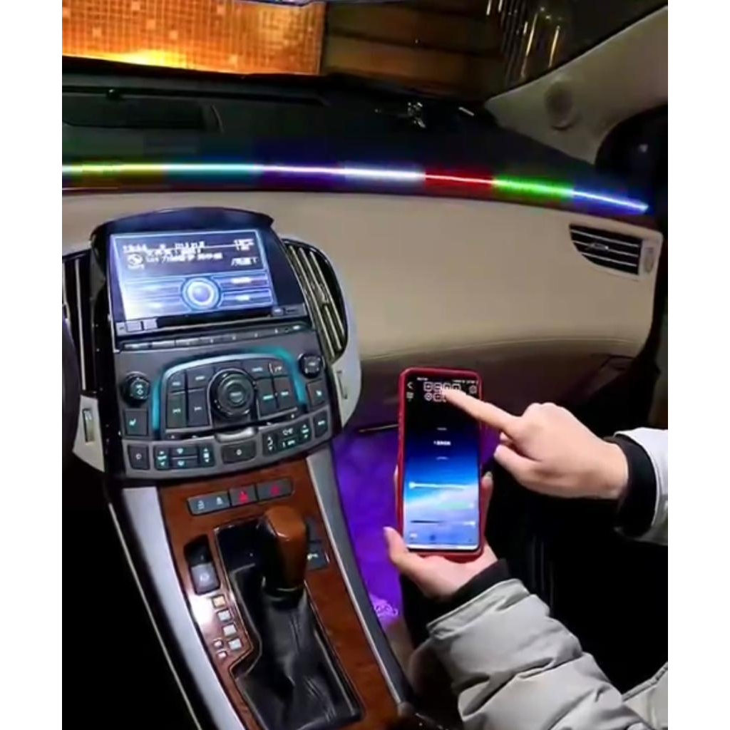 Lampu LED Ambient RGB untuk Dashboard Mobil dengan Remote