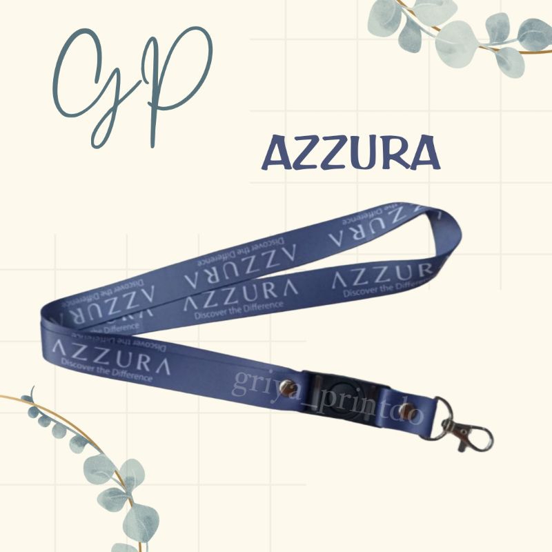 

TALI ID CARD AZZURA / LANYARD AZZURA FREE GANTUNGAN HP
