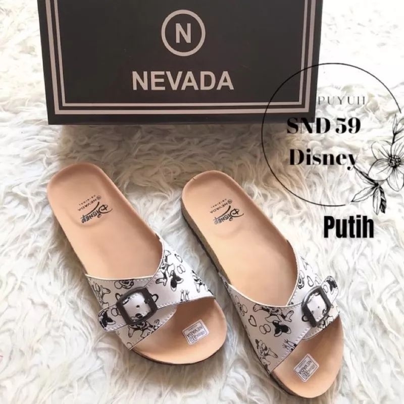Sandal Wanita Disney Nevada Selop Motiv Tsum-tsum Simple Casual Kekinian