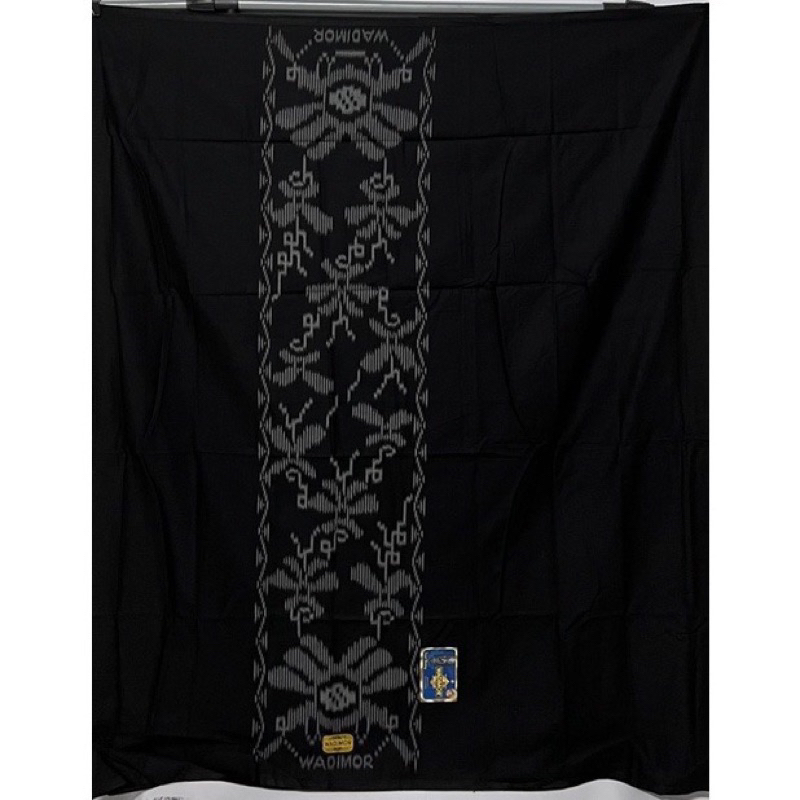 Sarung Wadimor Hitam Polos Tumpal Kembang | Sarung Wadimor Putih Polos Tumpal Kembang