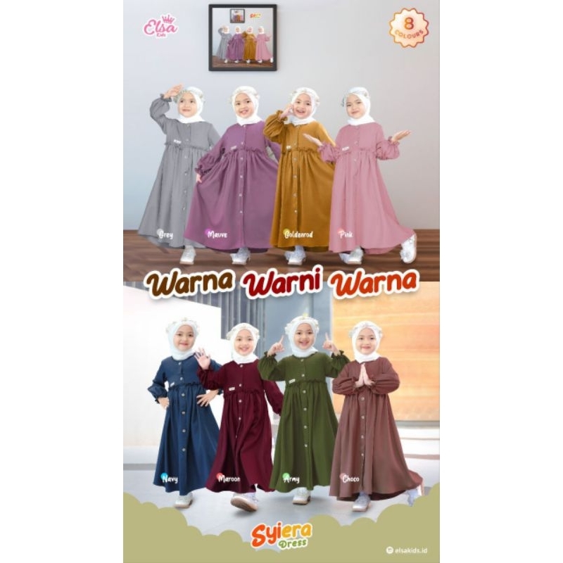 RIHAIA | Syiera Dress by Elsa Kids - Gamis Muslimah Anak