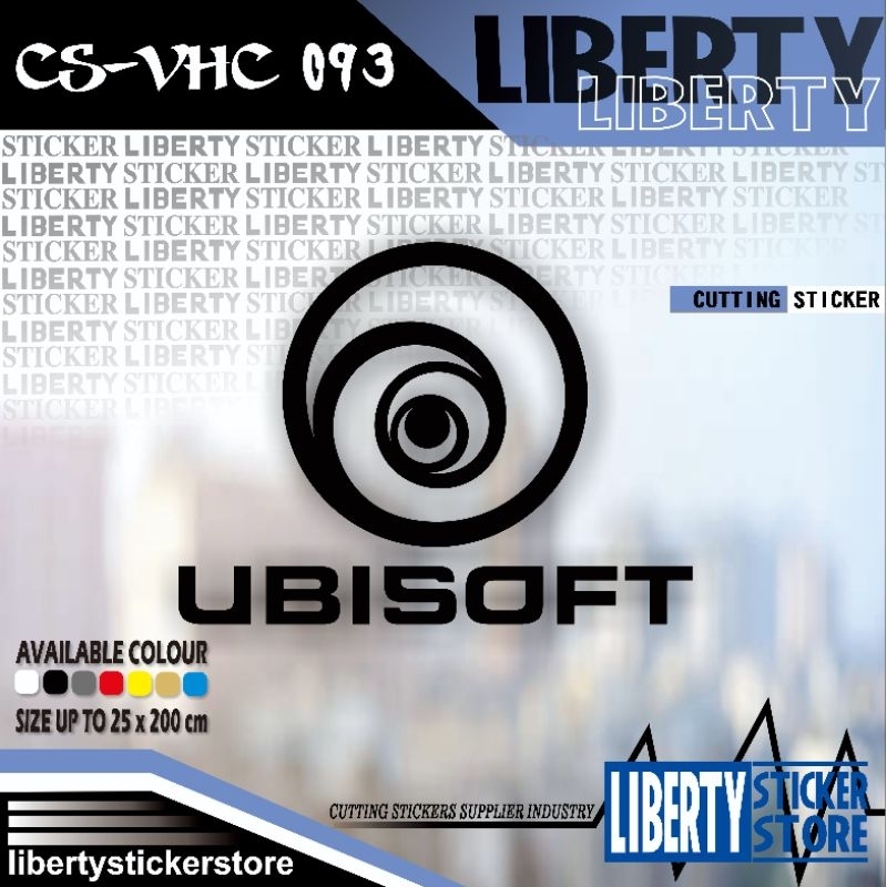 bebas pilih warna dan ukuran cutting sticker ubisoft logo | cutting stiker ubisoft logo | logo ubiso