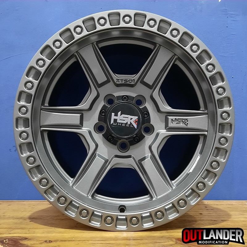 Velg HSR Offroad R15 Pelek Mobil Racing Rush Terios Ertiga Grand Max Luxio Sandy Grey