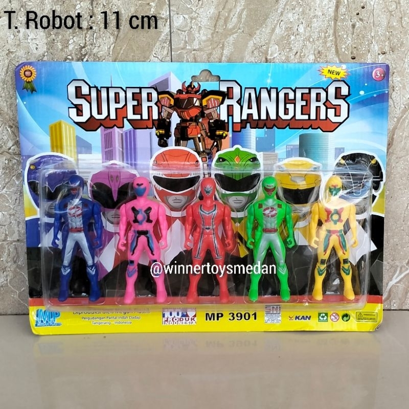 Mainan Robot Power Rangers 4pcs / Robot Figure Power Rangers Plastik