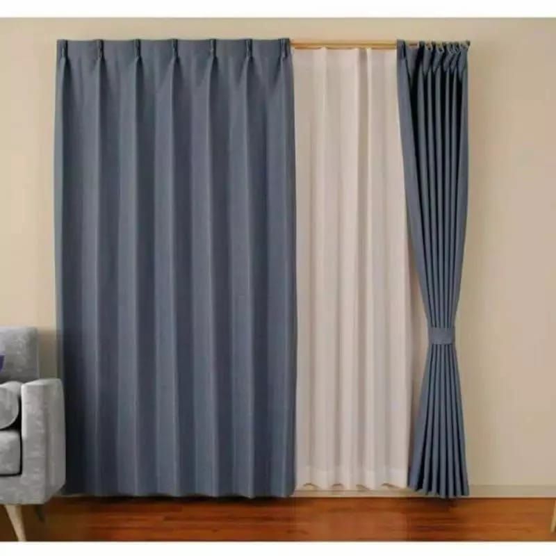 Gorden Plisket Blackout Polos Gorden jendela  Lebar 50 75