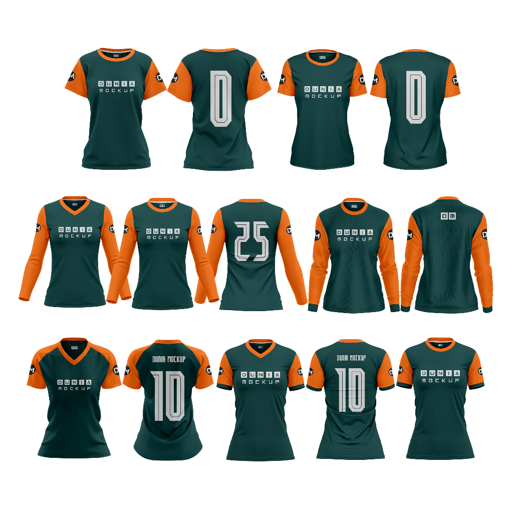 Mockup Jersey Wanita - Corel DRAW (Produk Digital)