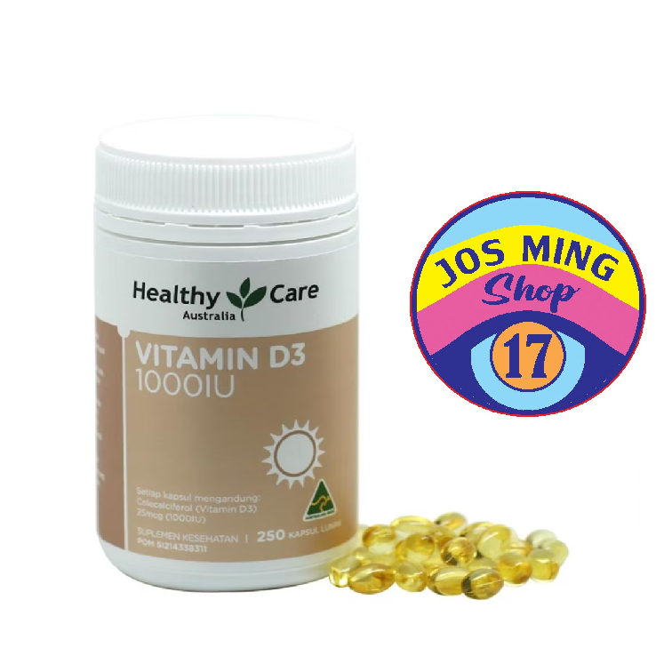 Healthy Care Vitamin D3 1000IU 250 Capsules - VITAMIN D3 1000IU - Healthy Care Vitamin D3 1000 IU