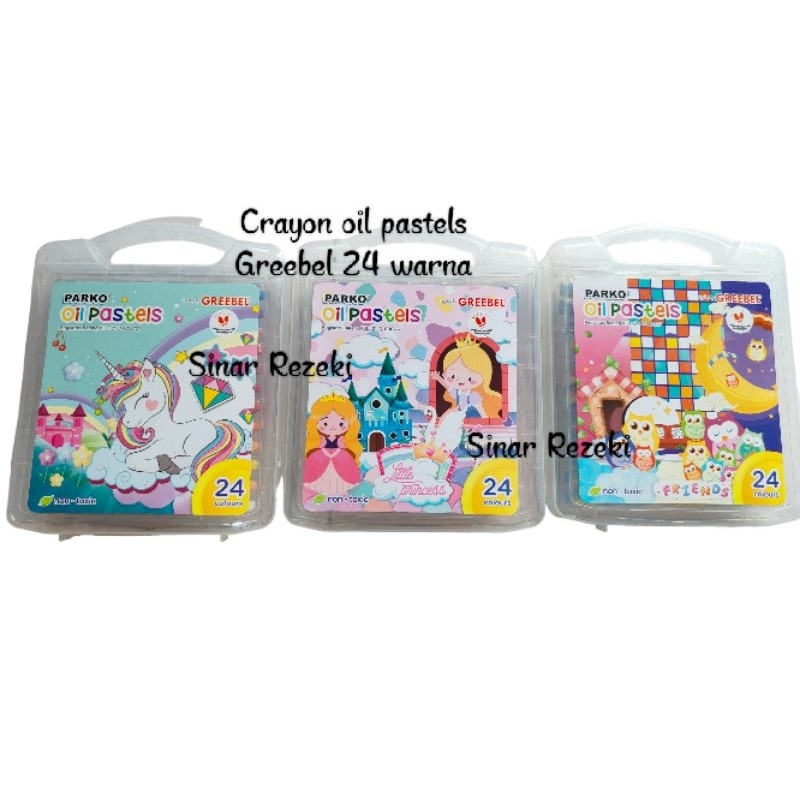 

24 warna!! Crayon oil pastels 24 warna greebel/crayon non toxic/crayon oil pastels Greebel Parko