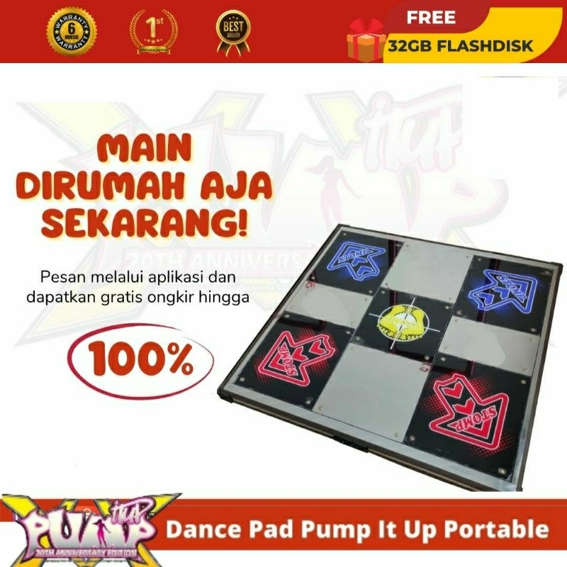 Dance Pad Pump It Up Besi / Karpet PIU Besi Tanpa Pegangan