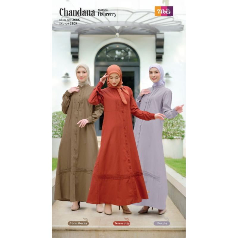 Gamis Chandana By N'BRS Original Gamis Nibras Terbaru Outfit OOTD muslimah Kekinian Modern
