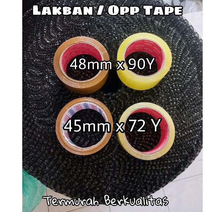 

Lakban Opp Tape Uk 48mm 90y - 45mm 72y (Bening Coklat ) Termurah Berkualitas