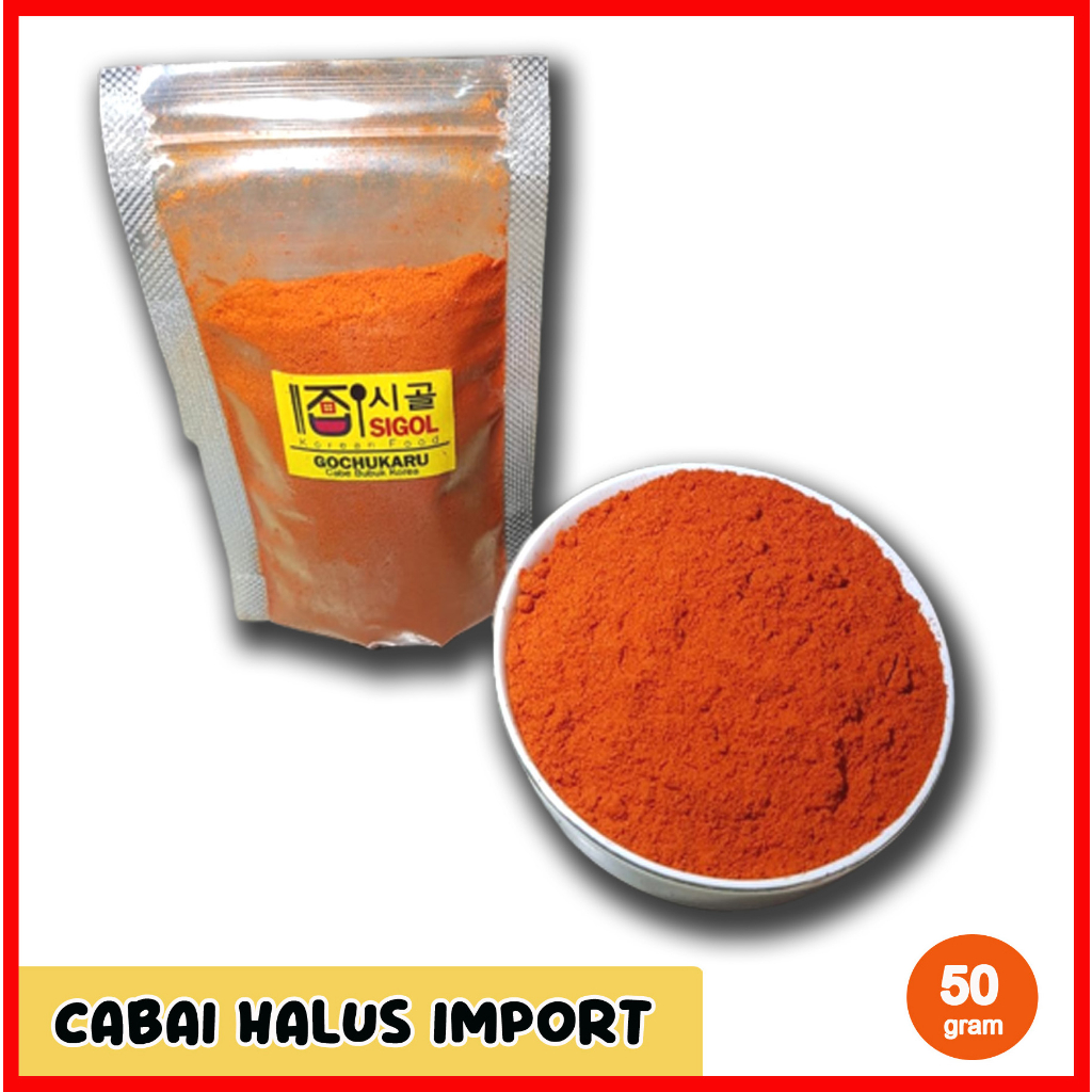 

Cabe bubuk Gochukaru 50 gram-Cabe Bubuk Korea-Chili Flakes-Gochugaru-Bubuk Cabai