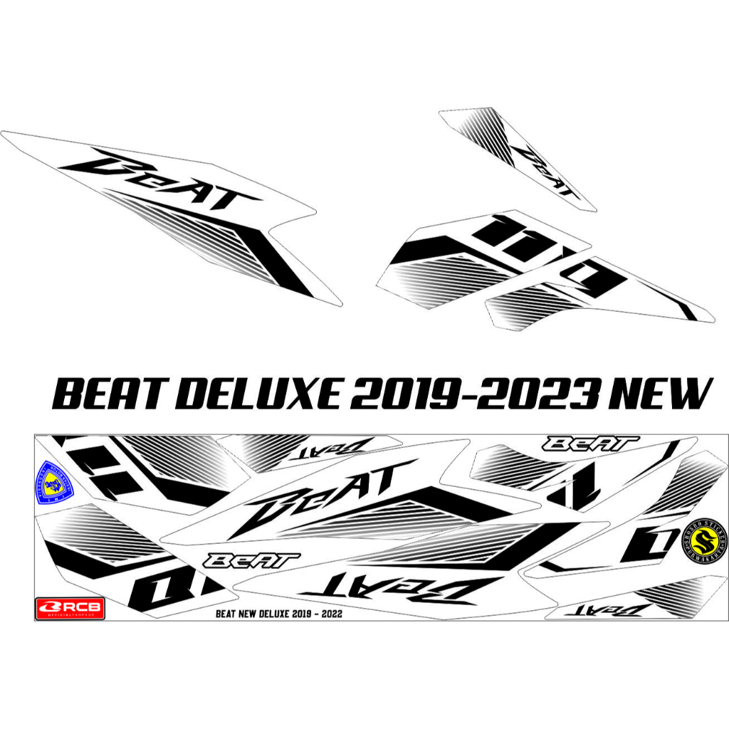 Stiker DELUXE 2019 2020 2023 STIKER BEAT IIS-CBS DELUXE NEW STRIPING MOTOR HONDA BEAT DELUXE 2021 lis motip BEA