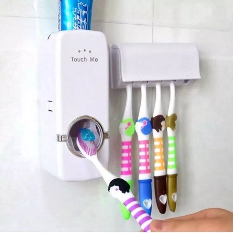 Dispenser odol / Tempat sikat gigi dan odol / gantungan sikat gigi