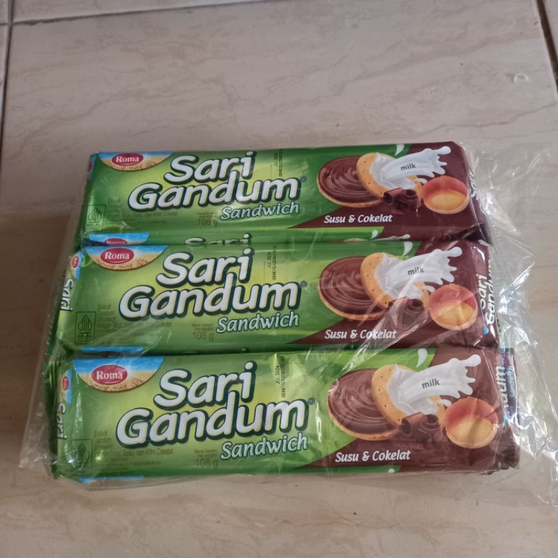 

Biskuit Sari Gandum 1 Pack Isi 6Pcs x 108 Gram