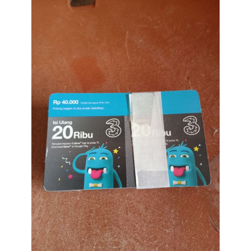 voucher Pulsa tri kosong 20k