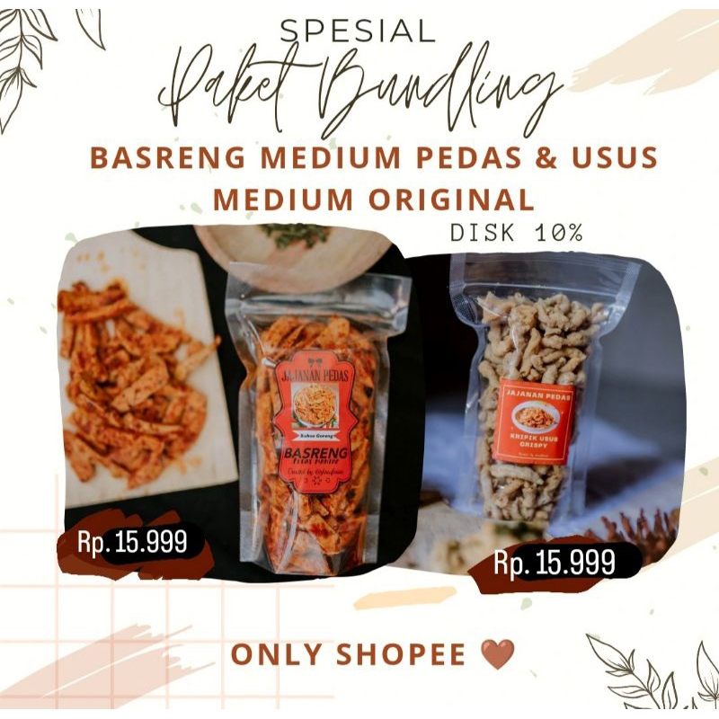 

Paket Bundling Basreng pedas & Usus Original Medium
