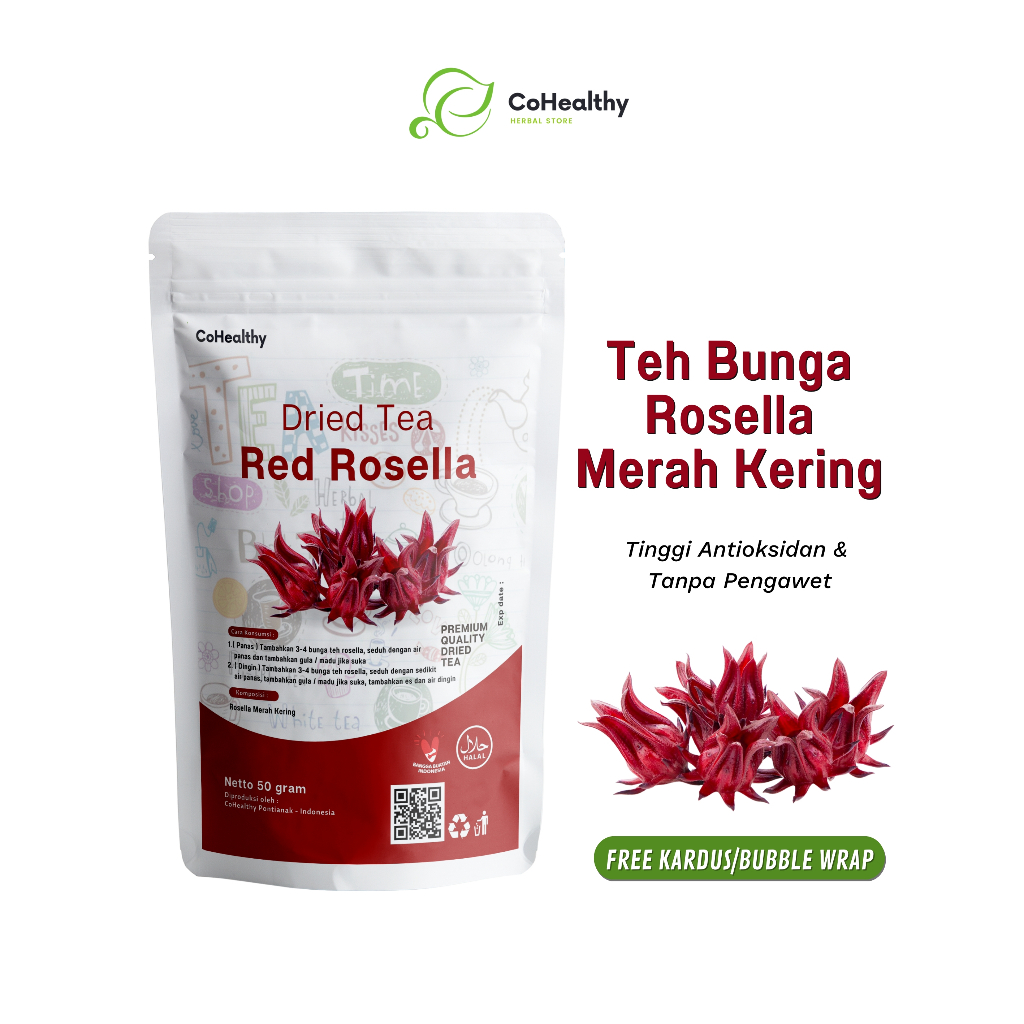 

Bunga Rosella Merah Kering Premium Alami 50 gram