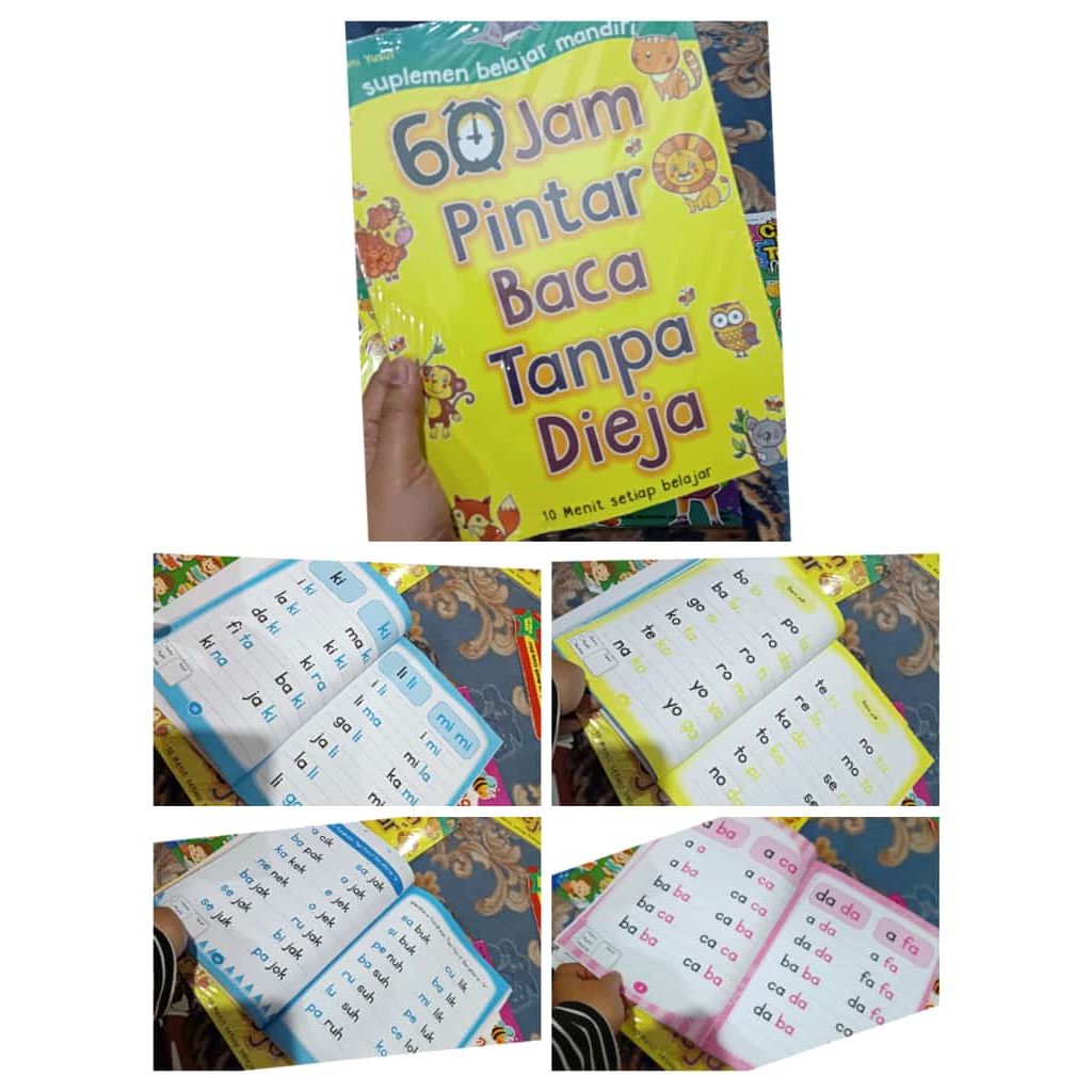 BUKU 60 JAM PINTAR BACA TANPA DIEJA (Berwarna) - Yuliani Yusuf