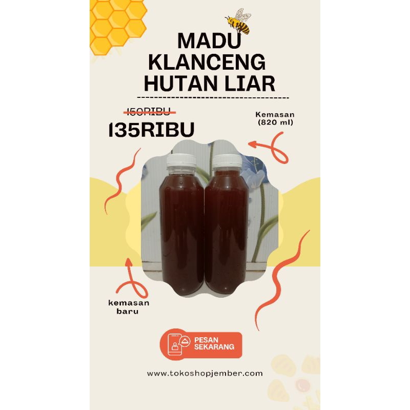 

MADU KLANCENG HUTAN (820 ml)