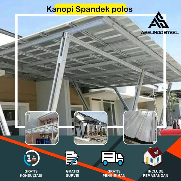 Kanopi Atap Spandek Polos