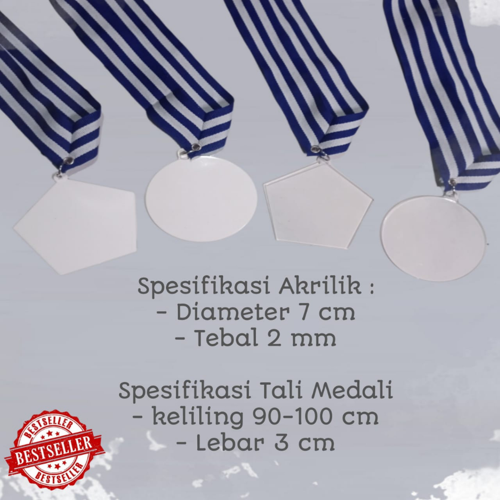 

Tali Pita Medali Plus Akrilik Kosongan 7cm/Termurah