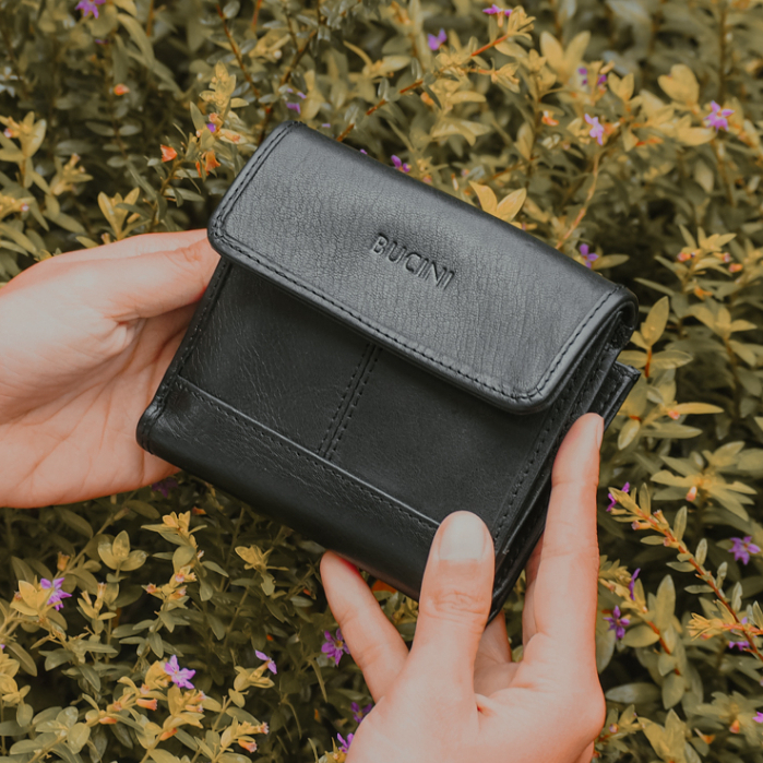 Leather Wallet I Dompet Lipat Kulit Wanita BUCINI Kenari