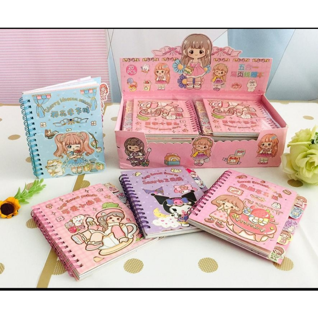 

buku sticker momo / kuromi MLD A 9025 pembatas 12 sticker 11.5 x 14 cm